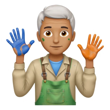 Ceramic Painter man sticker