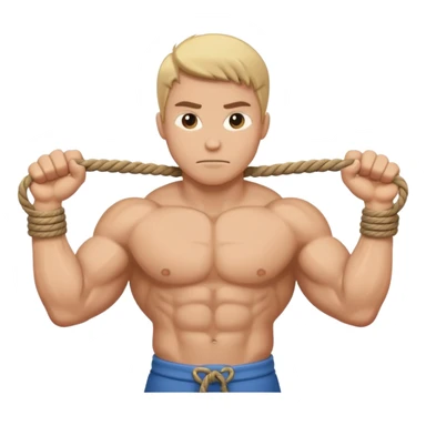 emoji person pulling a rope in tug of war sticker
