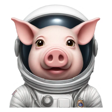 Pig wearing an astronaut costume  sticker