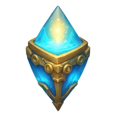 a glowing blue magical artifact sticker