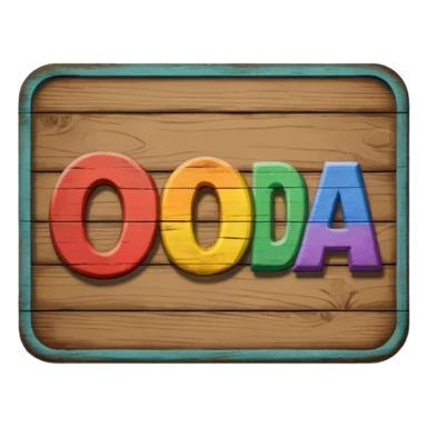 a wooden sign that says "Coda's Gay" sticker