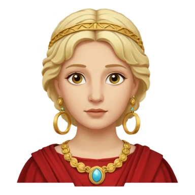 Ancient Roman woman with earrings and blonde hair sticker