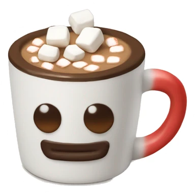 Christmas mug with hot chocolate and marshmallows on top sticker