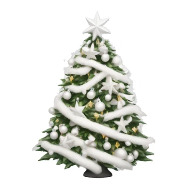 Aesthetic white Christmas tree sticker