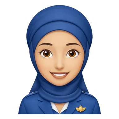 Hijabi flight attendant sticker