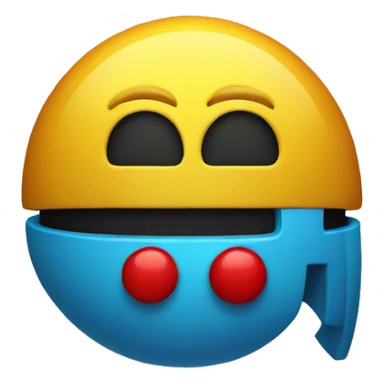 Pacman with an astronaut hat sticker