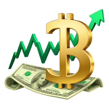 capitalism with dollar signs and stock market chart going up sticker