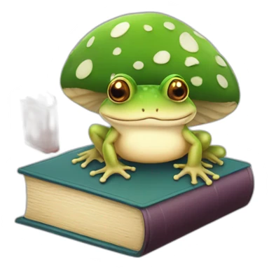 Toad the mushroom with a book sticker