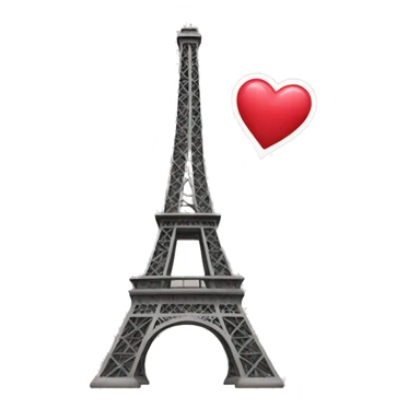 Eiffel Tower with heart sticker