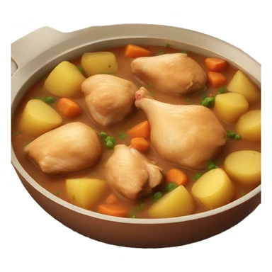 chicken chunk stew with potatoes sticker