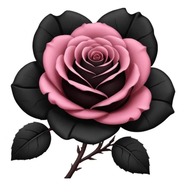 black rose, without green leaves, just flower sticker