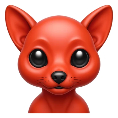 red alien dog sticker