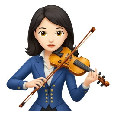 yellow-colored violinist woman  sticker