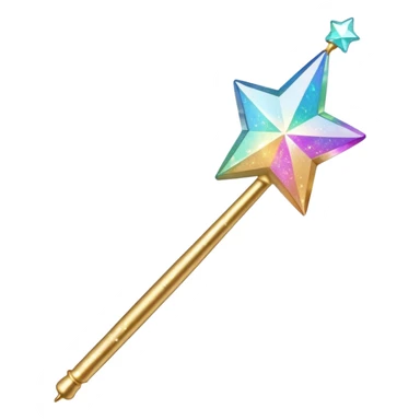 glitter magic wand sticker