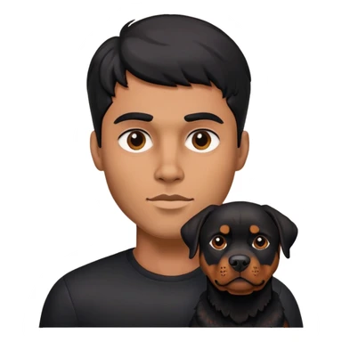 Man’s body Rottweiler head sticker