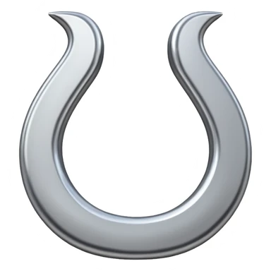 Horse shoe silver facing up sticker