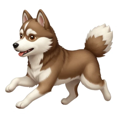 a husky dog running towards the left sticker