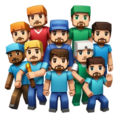 Can you make me a emoji with all the buttons of Minecraft android sticker