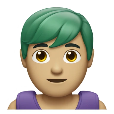 transgender masc with green hair and beard sticker