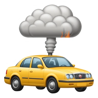 smoke coming out of a car silencer  sticker