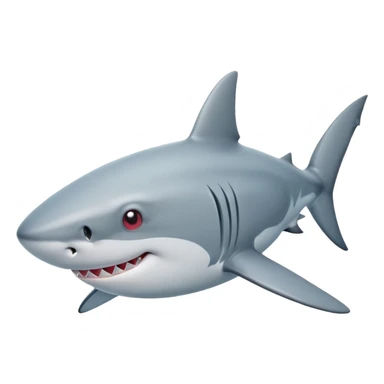 Shark with heart on eyes sticker