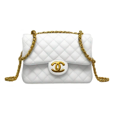 White Chanel bag sticker
