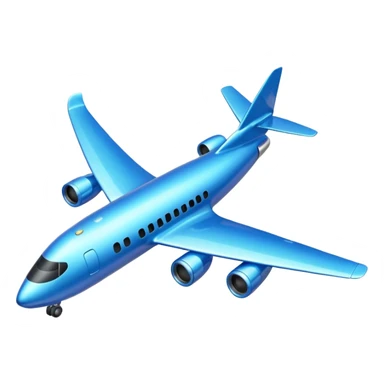 Glitter blue avião sticker