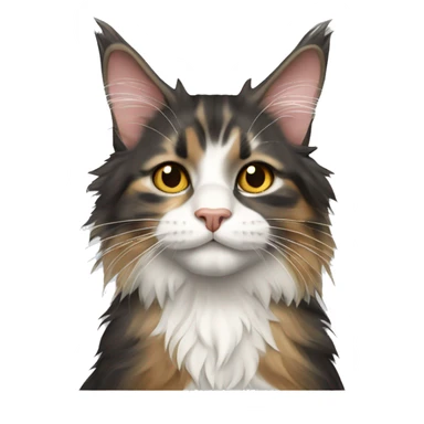  mainecoon cat tricolor sticker