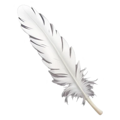 pearlescent white raven feather sticker