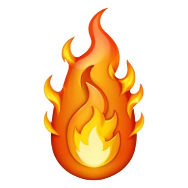 Streak / On Fire Emoji

Glossy 3D emoji of a flaming icon or bullet, glowing orange flames, gold reflections. sticker