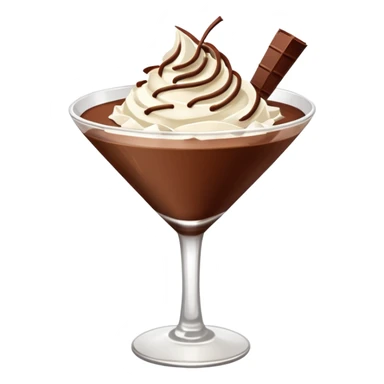Chocolate martini with whip cream sticker