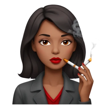 Baddie smoking sticker