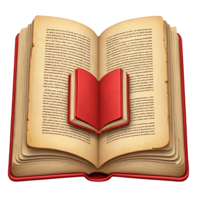 open book with completely red pages sticker