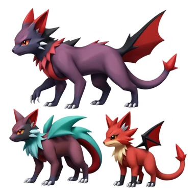 Noivern-Torracat-Zoroark full body sticker