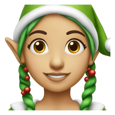 Christmas girl elf sticker
