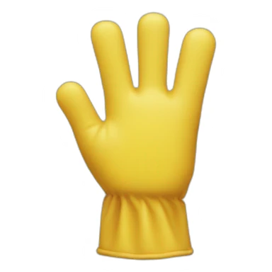 yellow glove pointing finger sticker