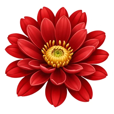 chrysanthemum flower red tattoo without the middle yellow sticker