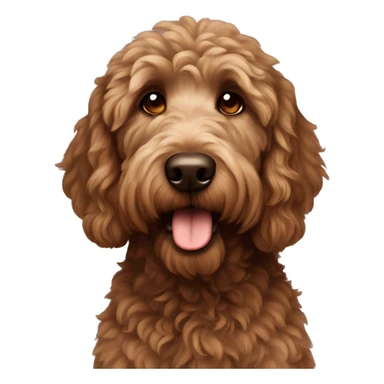 Dark brown golden doodle sticker