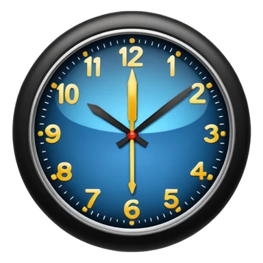 CLOCK SHOWING MIDNIGHT sticker