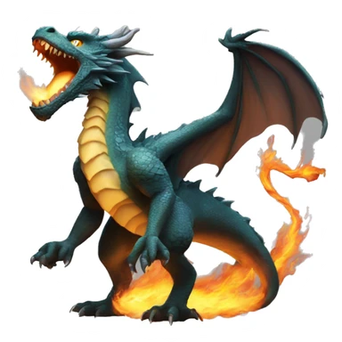 The dragon that breathes fire sticker