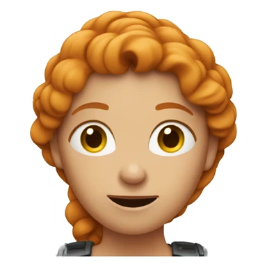 Ginger woman with shoulders and hands saying anyway  sticker