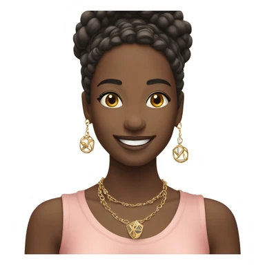 smiling girl outdoors with jewelry sticker