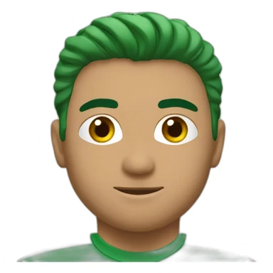 un homme avec le maillot de foot de l'Algérie sticker