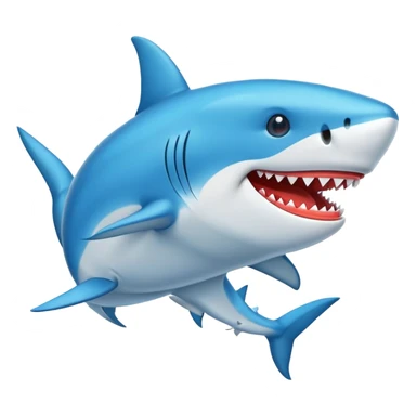 Un emoji de un tiburón con zapatos  sticker