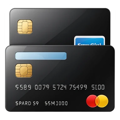 black credit card, no text, no numbers sticker