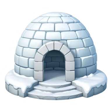 Igloo with curved entrance sticker