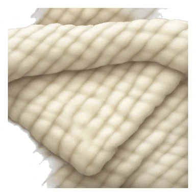 Cozy white and cream blanket sticker