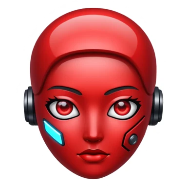 glitter red cyberpunk sticker