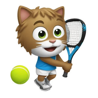 Un chat qui joue padel sticker