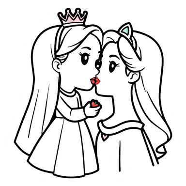 Princesa kiss sticker